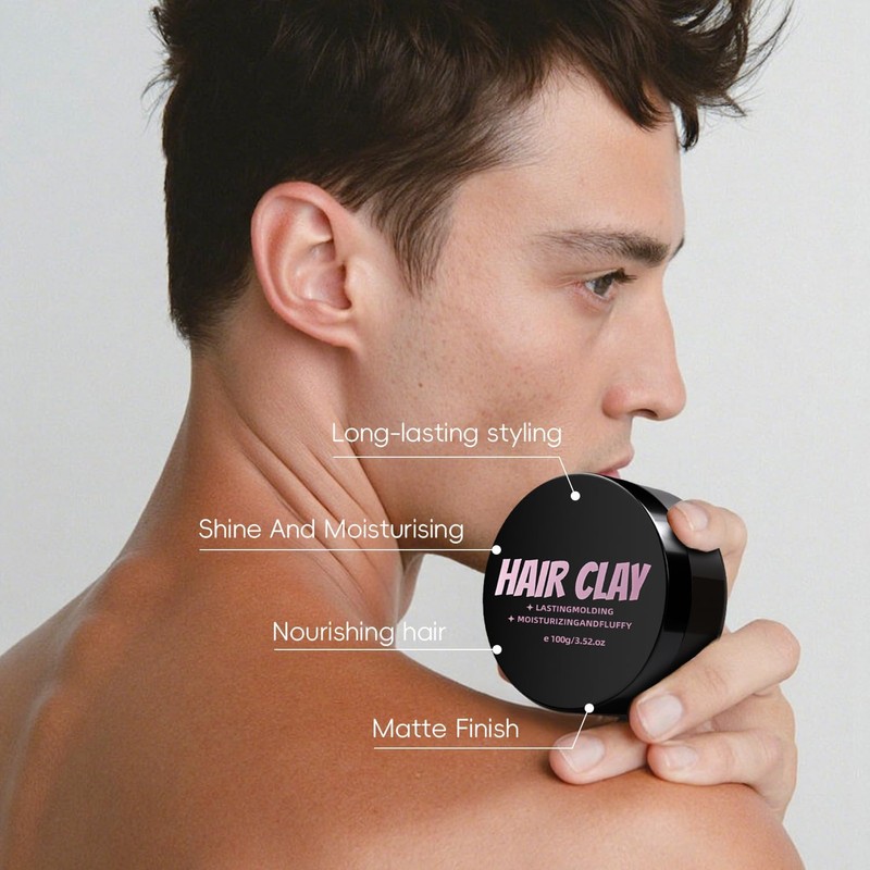Mlivrom Men’s Hair Clay Matte Pomade, Super Hold Long Lasting
