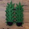 5 pares de gafas de marihuana con purpurina para disfraz
