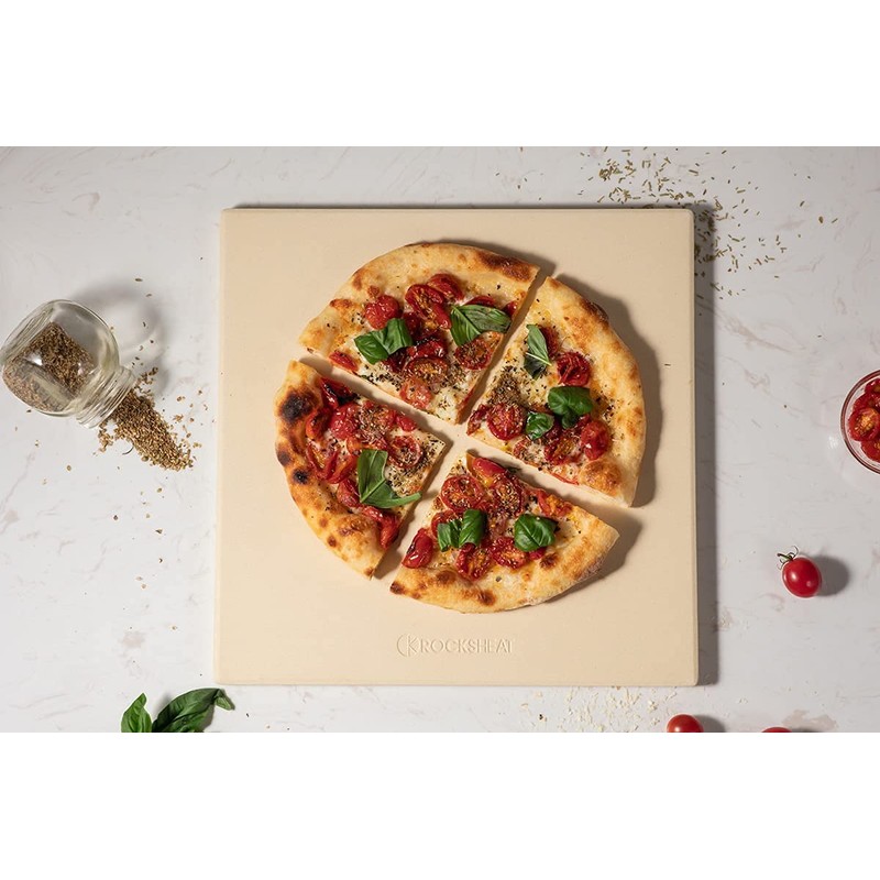 13.2" x 13.2" x 0.4" Square Cordierite Pizza Baking Stone