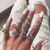 15 PCS Personality Silver Knuckle Rings Sets for Women, Boho