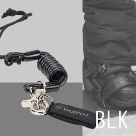 Vaxpot VA-2820 Snowboard Leash Cord with Flow Stopper for Boa Boots with Joint BLK