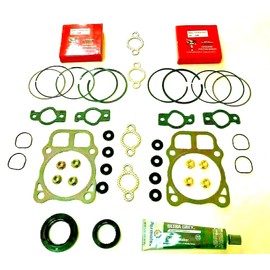 Lil Red Barn Overhaul Kit Includes 1.5mm Piston Rings, Gasket Set, Crankcase Sealer, Seals Compatible with Kohler Engines CV23, CH23, 80mm Bore