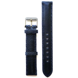 Lizard Watch Strap 15 Millimeters for Ladies Tank Model - Blue