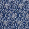 B600 Navy Blue Contemporary Floral Jacquard Woven Upholstery Fabric by
