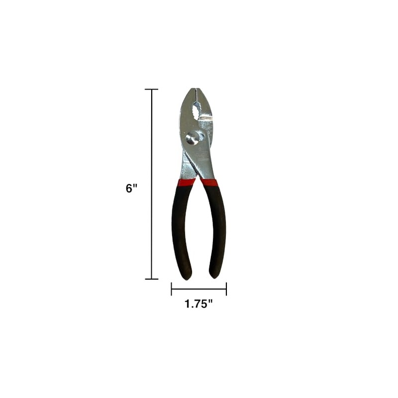 Edward Tools Slip Joint Pliers 6” - Heavy Duty Carbon
