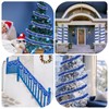 Tinsel Christmas Tree, Blue & White, 4 x 3 m