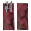 Cutlery Pockets with Napkin Bordeaux Marbled 20 cm Pack of