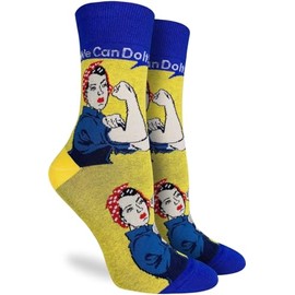 Good Luck Sock Women's Rosie the Riveter Socks, Adult, Shoe Size 5-9
