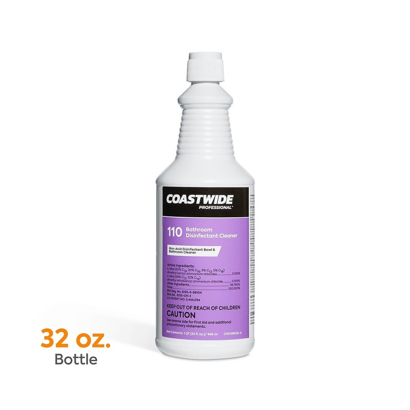 COASTWIDE Restroom Cleaner Non-Acid Disinfectant Bathroom Cleaner, 32 Oz. (CW110RU32-A)