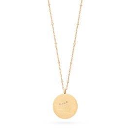 Mondo Cattolico - Gold-Plated Stainless Steel Necklace with Pendant for Anniversary 2025, Normal, Stainless Steel, No Gemstone, Stainless Steel, No Gemstone