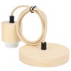 E27 Wooden Pendant Light Bulb Holder Vintage Lighting Accessory Wooden