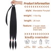 26 Inch Long Braided Ponytail Extension with Elastic Tie Straight