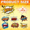 6 Pcs Hero Party Decor 3D Multilayer Comic Action Cutouts,