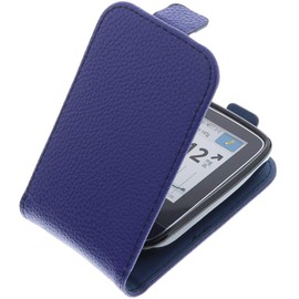 foto-kontor Case Compatible with Abbott Freestyle Libre 2 Flip Style Blue Protective Case