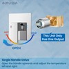 Airuida Square Shower Handle Wall Mount Brass Faucet Shower Rough-In