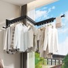BOQORAD Clothes Drying Rack,Wall Mounted Laundry Rack,Drying Rack Clothing,Laundry Drying