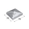 Galvanised Steel Metal Pyramid Square Deck Post Cap Finial for