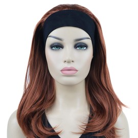 Lydell Long Straight Wave Headband Synthetic Wigs (130 Copper Red)