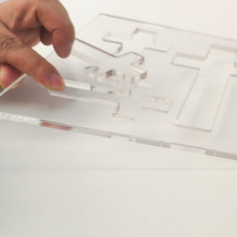 Cross Router Template, Clear Acrylic Ribbon Crosses Router Inlay Router