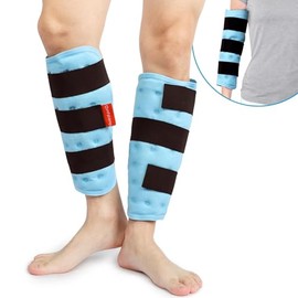Comfytemp Leg Ice Pack Wrap (2 Packs), Reusable Shin Splints Gel Ice Pack for Injuries, Leg Edema, Swelling, Hot & Cold Compress for Limbs, Calf, Tennis Elbow, Knees, Arm, After Surgery Gift