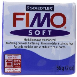 STAEDTLER Fimo Soft Polymer Clay 2 Ounces-8020-33 Brilliant Blue