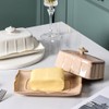 WAIT FLY Vintage Ceramic Butter Dish with Lid for Kitchen