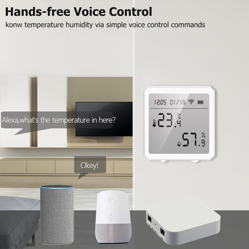 [-] WiFi Hygrometer Thermometer Wireless Temperature Humidity Monitor with App