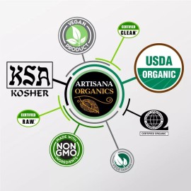 Artisana Organic Raw Almond Butter 14 Ounce Vegan Gluten Free Non GMO Dairy Free