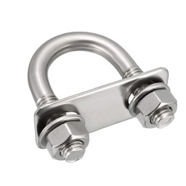 sourcing map u-Bolts 2Pcs 1.06"(27mm) Inner Width 58mm Length M10 304 Stainless Steel Round U Bolt with Nuts Washers Frame