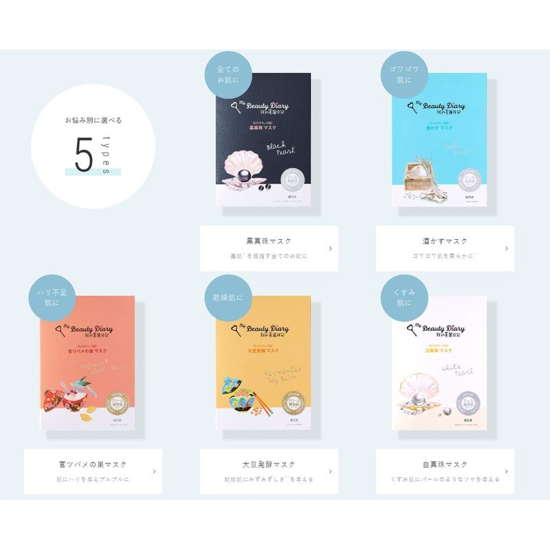 I and Beautiful Diary White Pearl Mask (4 Piece)