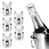 5PCS Stainless Steel Champagne Stopper Wine Drinks Bottle Plug Sealer