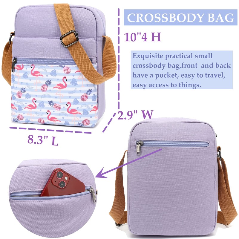 H HIKKER-LINK Lindo bolso cruzado y bolso casual de lona