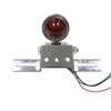 SZYUMO Red Lens Silver Motorcycle Tail Light Brake License Plate