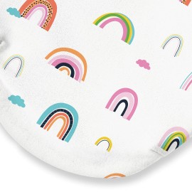 SwaddleMe Baby Chasing Rainbow Organic Cotton Swaddle Adjustable Infant Wrap Blanket