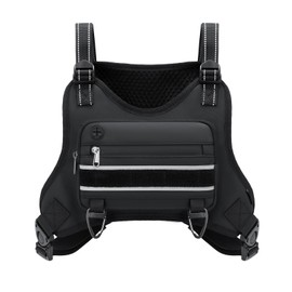 Sports Chest Bag For Men Women,Water Resistant Front Chest Pack,Lightweight Running Vest Bag,With Built-In Phone Holder,Extra Storage Running Chest Pack,For Workouts,Running, Cycling