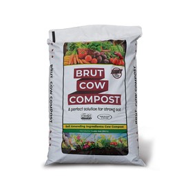 Brut Organic Cow Compost - 1 Cubic ft - Nutrient-Rich Fertilizer for Thriving Gardens - Safe, Pure, and Effective