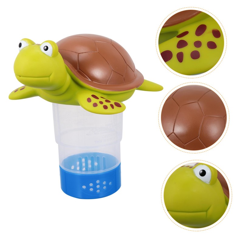 CAXUSD 1pc Cartoon Turtle Pool Dispenser Floater Accessory for Water
