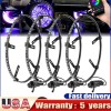 Gearzaar 4x15.5'' RGB Wheel Ring Lights LED Light For Truck