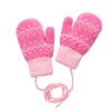 Baby Toddler Gloves On String Cute Winter Warm Knitted Magic Mittens Lined Fleece Thermal Mittens Gifts for Kids 2 3 4 5 Y