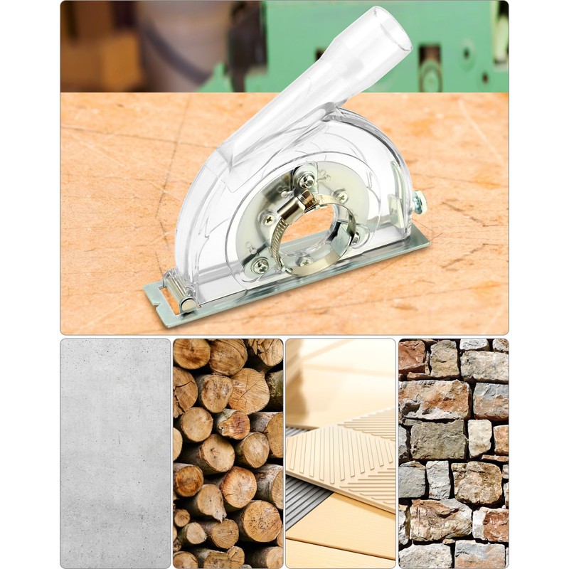 QWORK Cutting Dust Shroud for Angle Grinder 4-1/2" to 5",
