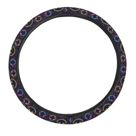 Buyidec Neon Funny Cartoon Alien Steering Wheel Covers Anti-Slip Elasticity Car Accessories Steering Wheel Protector Universal 15 Inch for Cars SUV Vehicle Truck