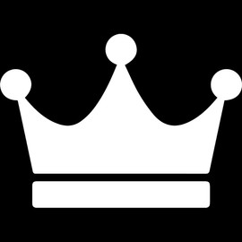 Decal Stickers of Crown King Ruler Royalty (White) (Set of 2) Premium Waterproof Vinyl Decal Stickers for Laptop Phone Accessory Helmet Car Window Mug Tuber Cup Door Wall - BICVER1878922WHW19Y24