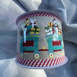 Celebrate It Santa On Christmas Train Gifts 2.5”x 20ft Wired Edge 1 Ribbon By Celebrate It