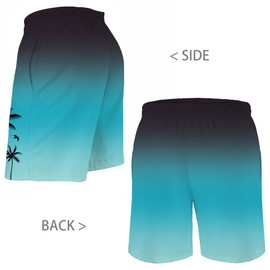 Men's Swim Trunks Hawaiian Bathing Mesh Lining Suit Swimsuits Beach Shorts with Pockets