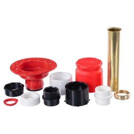 OS&B ITD 365-2-In-1 Piece ABS + PVC Island Tub Drain Rough-In for Free Standing Tub, Simplifies Installation, Water, Air, and Smoke Testable Bathtub Drain, Designed for 8" & Up Joist Spaces