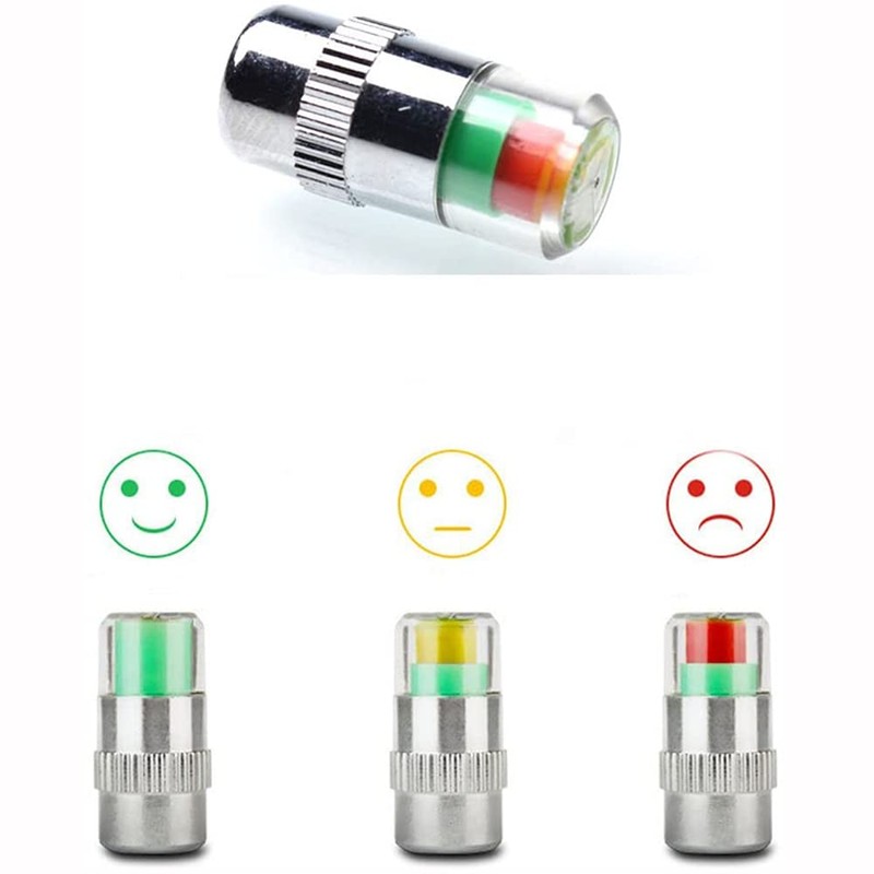 ANCLLO 4Pcs Car Tire Pressure Monitor Valve Stem Caps Sensor