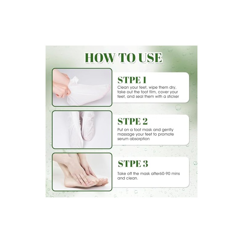 Mascarilla Exfoliante Para Pies De 3 Pares Para Piel Dura