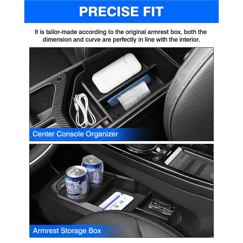 Autorder 2PCS Center Console Organizer for Kia EV6 2022 2023