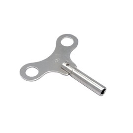 TAURISH Nickel Plated Solid Brass Made Key for Clock Winding Mechanical Clock Crank Winder Key Tool for Hermle, Hamilton, Ridgeway, Howard Miller, Seth Thomas (Key No. 15-6mm I.D.)