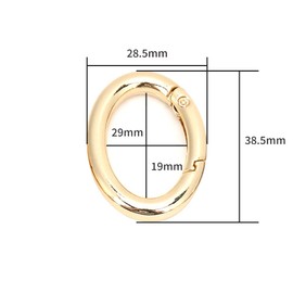 9 x Spring Snap Clips Spring O-Ring Oval Rings Oval Carabiner Snap Clip for DIY Crafts (#1)